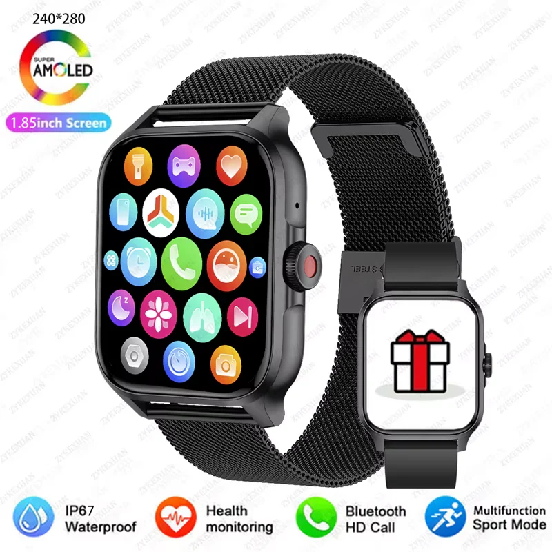 1.85” Bluetooth Calling, Blood Oxygen & Heart Rate Monitor, 100+ Sports Modes, IP68 Waterproof Fitness Tracker - Image 11