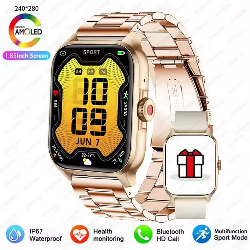 1.85” Bluetooth Calling, Blood Oxygen & Heart Rate Monitor, 100+ Sports Modes, IP68 Waterproof Fitness Tracker - Image 2