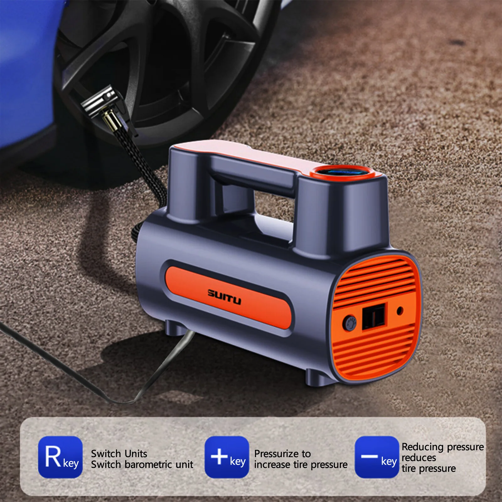 12V Portable Tire Inflator – Electric DC Car Tire Pump for Quick & Easy Inflation - Image 8
