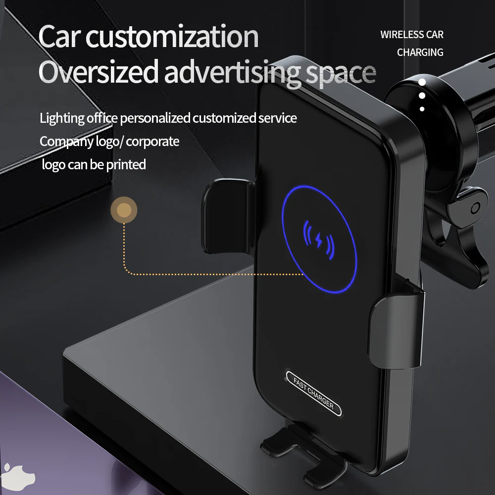 15W Wireless Car Charger & Auto Clamping Phone Mount – Fast Charging Phone Holder for Cars - Image 4