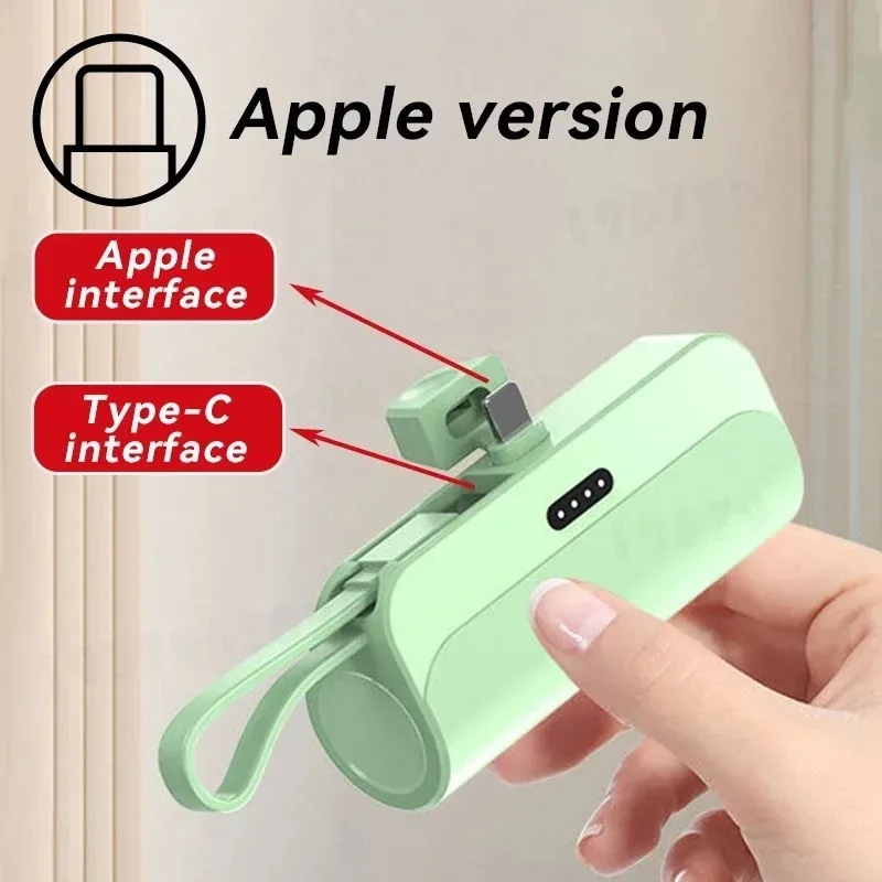 5000mAh Mini 2-in-1 Fast Power Bank – Compact External Battery for iPhone and Type-C Devices - Image 14