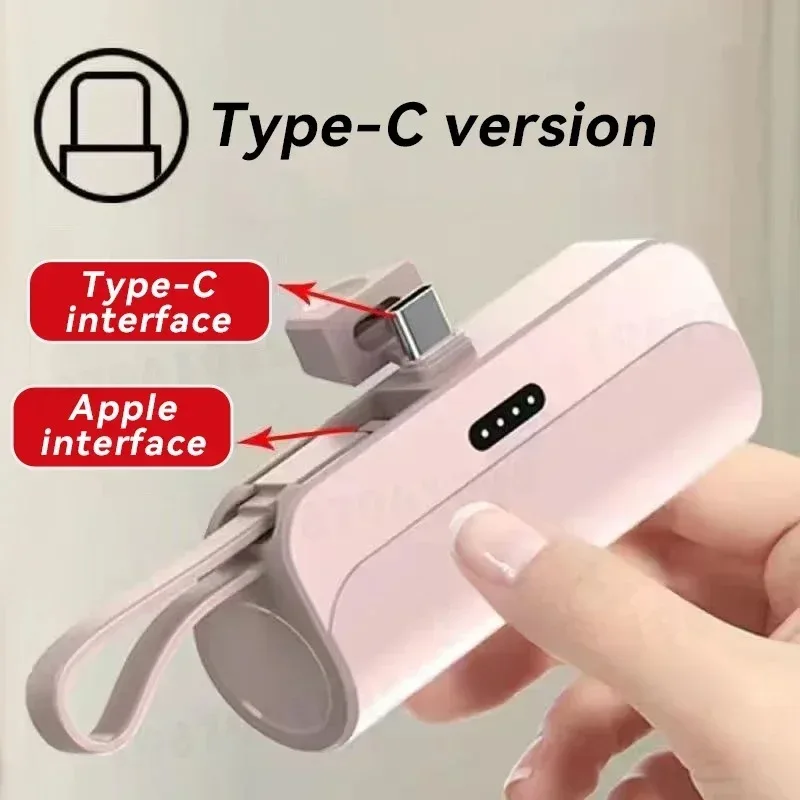 5000mAh Mini 2-in-1 Fast Power Bank – Compact External Battery for iPhone and Type-C Devices - Image 19