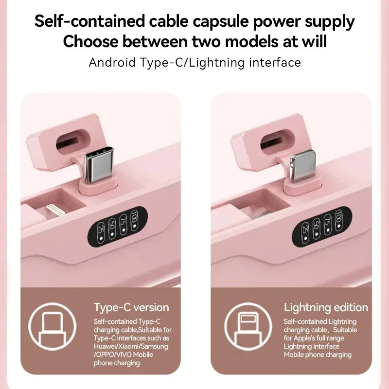5000mAh Mini 2-in-1 Fast Power Bank – Compact External Battery for iPhone and Type-C Devices - Image 6