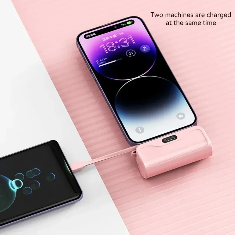 5000mAh Mini 2-in-1 Fast Power Bank – Compact External Battery for iPhone and Type-C Devices - Image 9