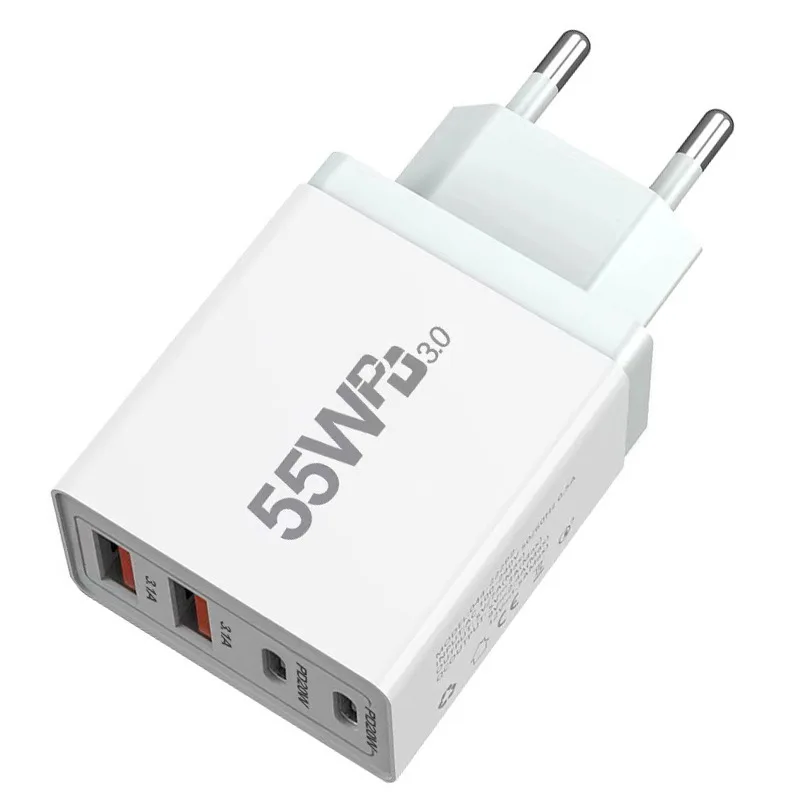 Minisopuru 55W 4-Port USB-C Fast Charger – PD & QC Power Adapter for iPhone, Samsung, Tablets, Laptops. - Image 11