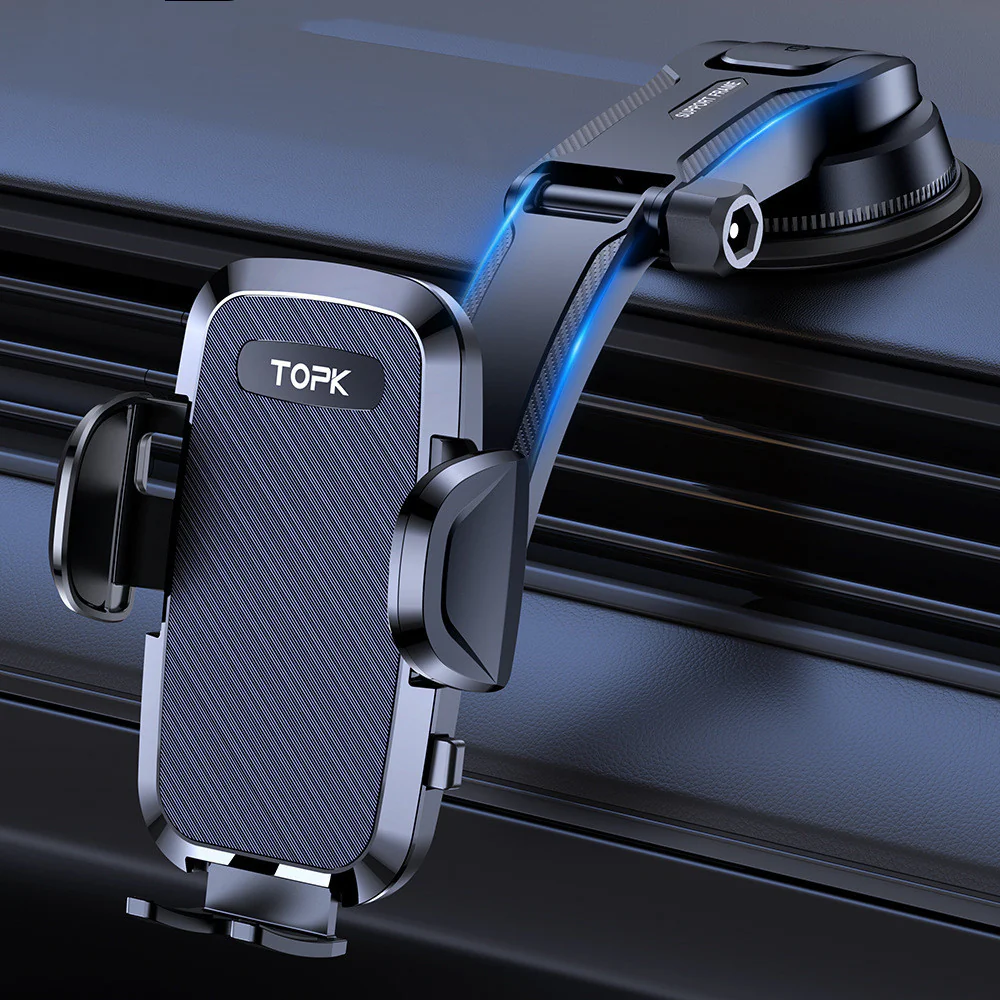 Car Navigator Phone Holder – Rotating Vent Mount with Secure Hook Grip