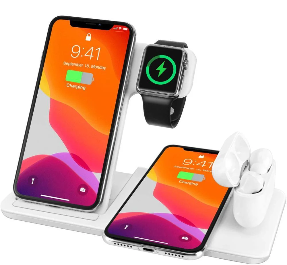 Fdgao 15W 4-in-1 Wireless Charging Station – Fast Desktop Charger for Phone, Apple Watch & AirPods - Image 11