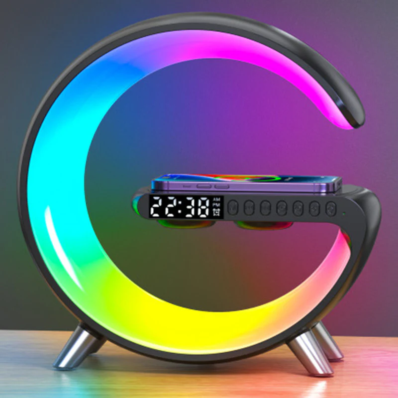 G Shaped LED Lamp Bluetooth Speake Wireless Charger Atmosphere Lamp App Control For Bedroom Home Decor - Image 4