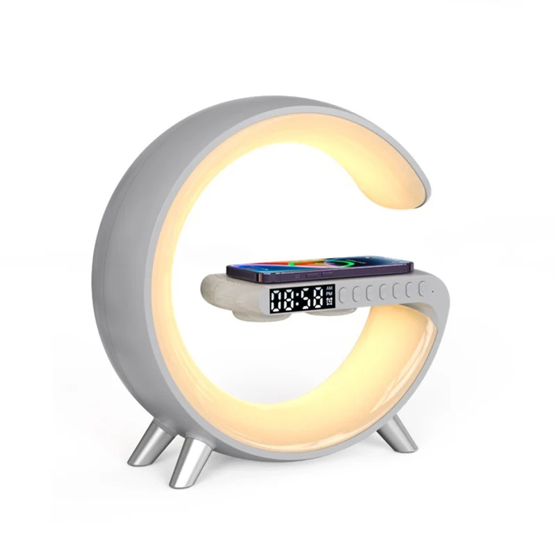 G Shaped LED Lamp Bluetooth Speake Wireless Charger Atmosphere Lamp App Control For Bedroom Home Decor - Image 6