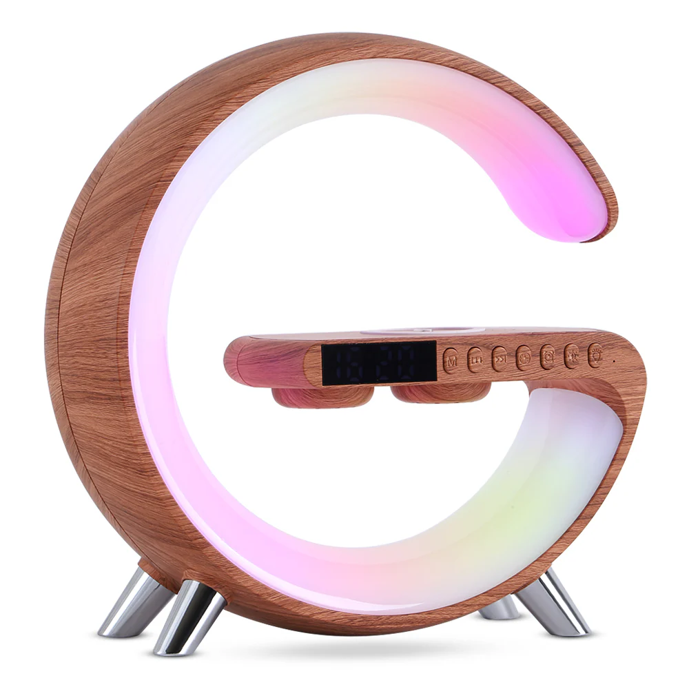 G Shaped LED Lamp Bluetooth Speake Wireless Charger Atmosphere Lamp App Control For Bedroom Home Decor - Image 9