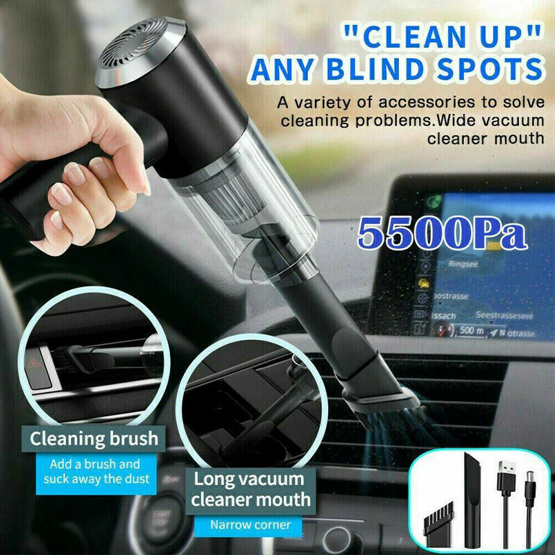 High-Power Cordless Portable Car Vacuum Cleaner Rechargeable Handheld for Easy Cleaning of Car, Home & Small Spaces - Image 9