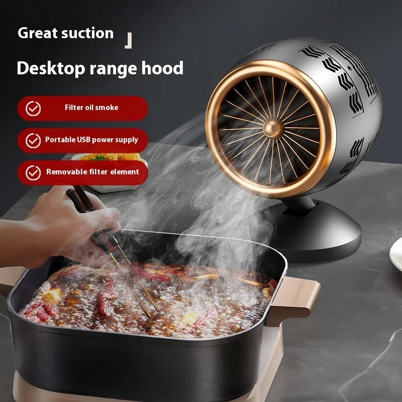 Household Portable Small Desktop Kitchen Ventilator - Image 3