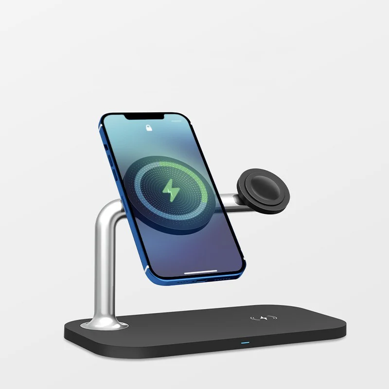 Magnetic 3-in-1 Wireless Charging Station – Fast Charge Dock for Phone, Watch & Earbuds - Image 3