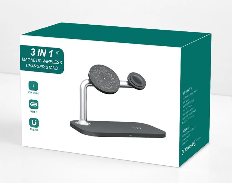 Magnetic 3-in-1 Wireless Charging Station – Fast Charge Dock for Phone, Watch & Earbuds - Image 4