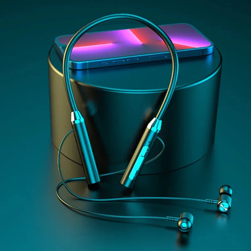 Bluetooth Wireless Magnetic Neckband Earphones – HiFi Sport TWS Headset with Mic - Image 7