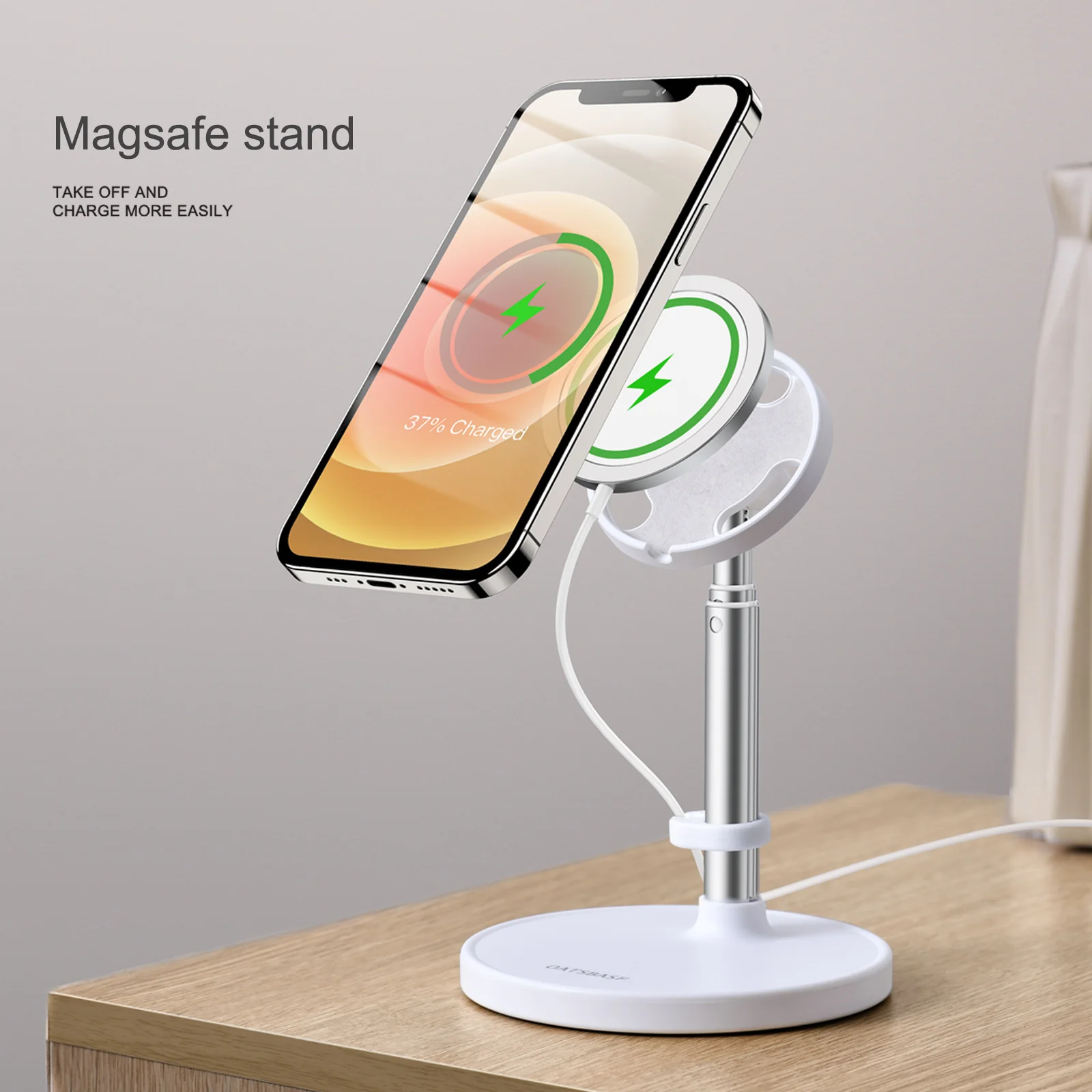 Magnetic Wireless Charger Stand – Adjustable, Telescopic & Fast Charging Dock - Image 4