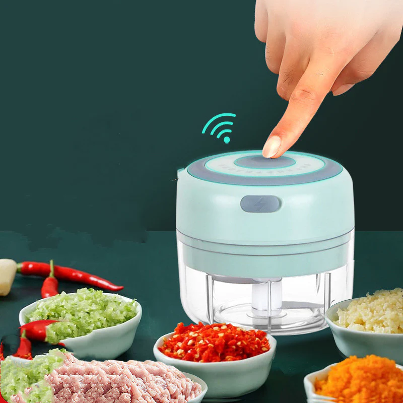 Mini Electric Garlic Chopper USB Charging Ginger Masher Machine Sturdy Durable Chili Vegetable Crusher Kitchen Tool - Image 8