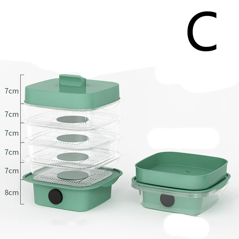 Multi-layer Dish Cover Heat Preservation Kitchen Cover Dining Table Leftover Storage Box Transparent Stack Cooking Hood Steamer - Image 6