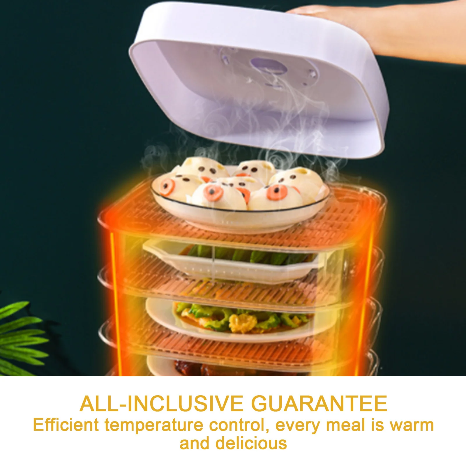 Multi-layer Dish Cover Heat Preservation Kitchen Cover Dining Table Leftover Storage Box Transparent Stack Cooking Hood Steamer - Image 7