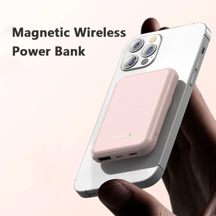 Pocket-Size Magnetic Wireless Power Bank – 10000mAh Fast Charge for Phones