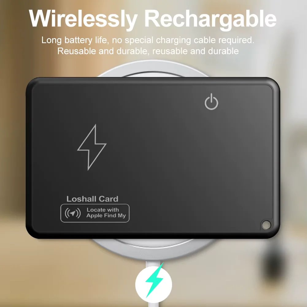 Wireless Charging GPS Tracker Card – Smart Mini Wallet Locator for iPhone Find My (AirTag Alternative) - Image 4