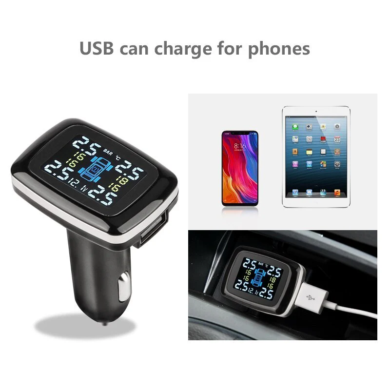 Smart Tire Pressure Monitor with USB Charger – Real-Time Safety & Power in One! - Image 4