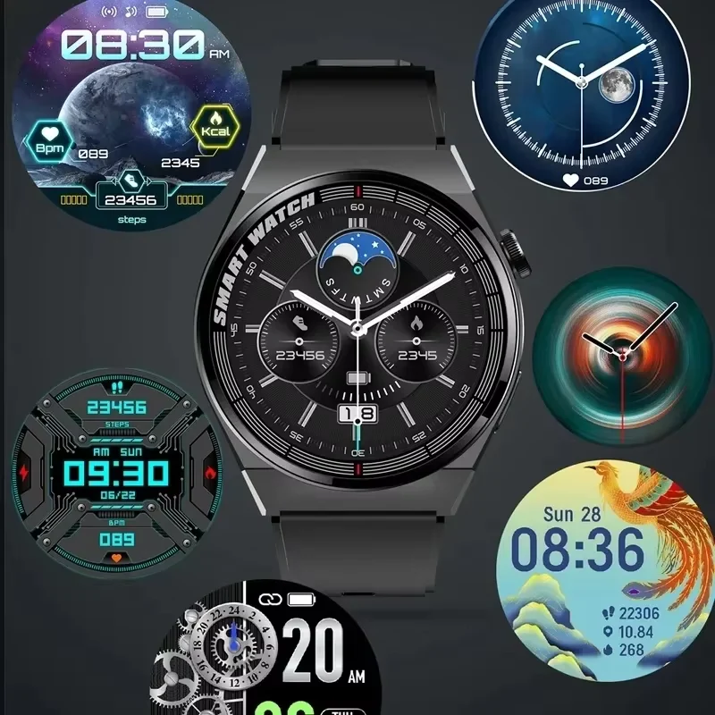 Smart Watch GT Series – OLED Display, Bluetooth Calling, GPS Tracker, Blood Pressure Monitor & Long Battery Life - Image 6