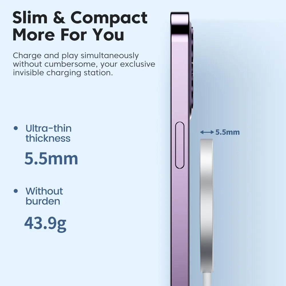 Toocki Magnetic Wireless Charger 15W – Fast & Reliable Charging for iPhone 15/14 Pro Max/Mini - Image 4