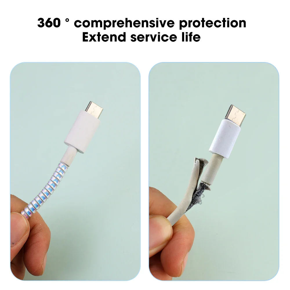 Durable Anti-Bite Cable Protector for iPhone – Transparent Charger Cord Winder for 18W & 20W Fast Charging Cables - Image 12