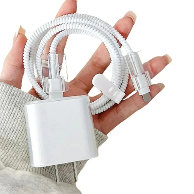 Durable Anti-Bite Cable Protector for iPhone – Transparent Charger Cord Winder for 18W & 20W Fast Charging Cables - Image 23