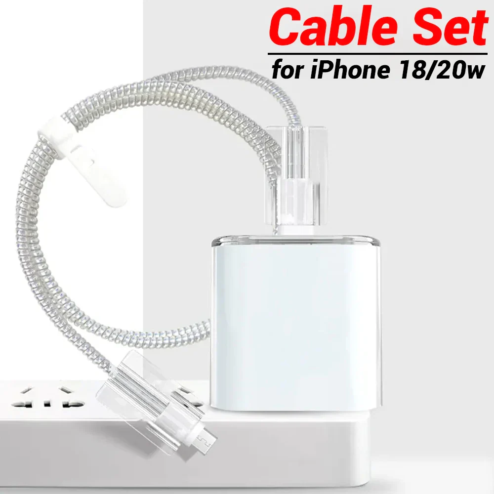 Durable Anti-Bite Cable Protector for iPhone – Transparent Charger Cord Winder for 18W & 20W Fast Charging Cables - Image 7