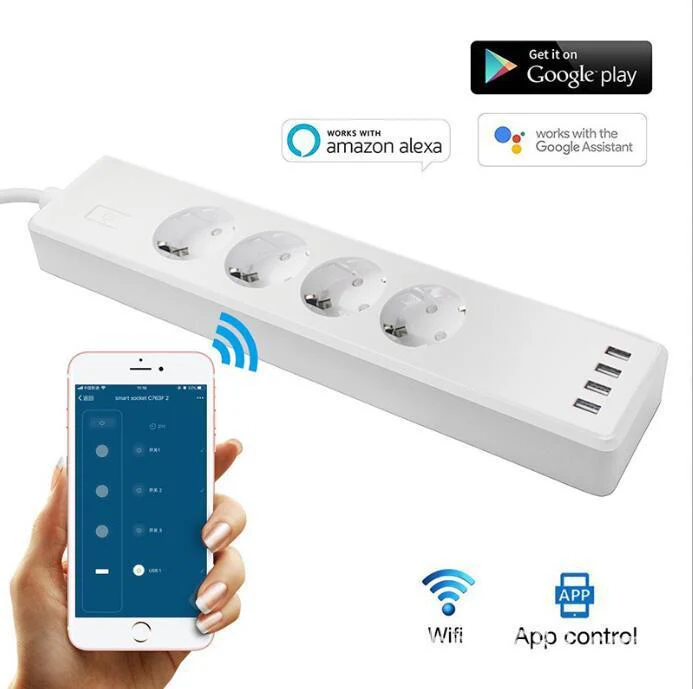 Tuya Smart WiFi Power Strip – Alexa & App-Controlled Surge Protector - Image 6