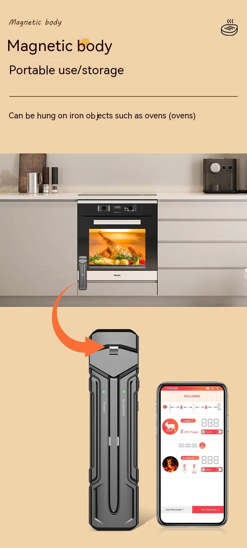 Wireless Kitchen Oven Thermometer - Image 5