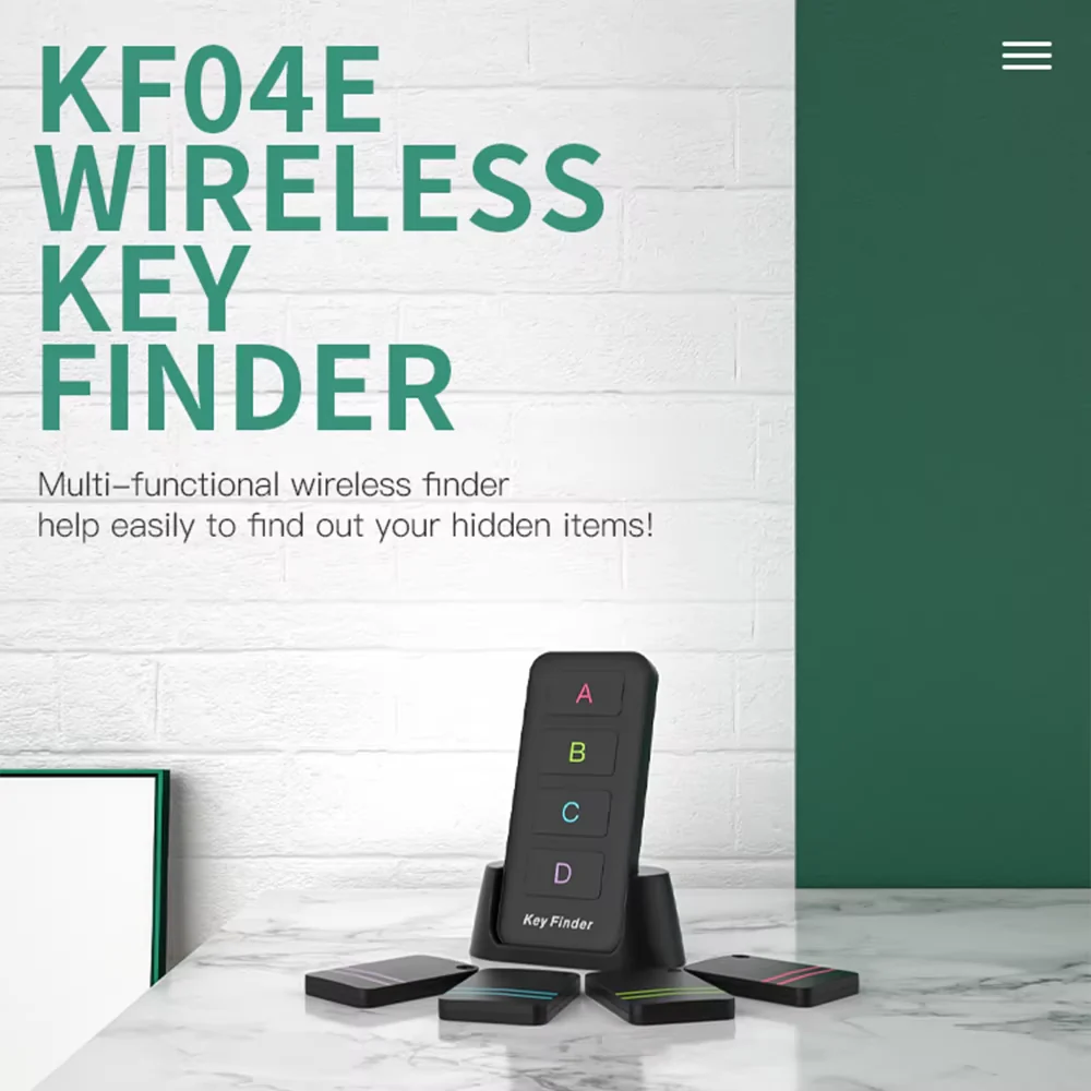 Wireless RF Key Finder – Remote Tracker for Pets, Wallet, Keys & More (1 RF Transmitter, 4 Receivers) - Image 3