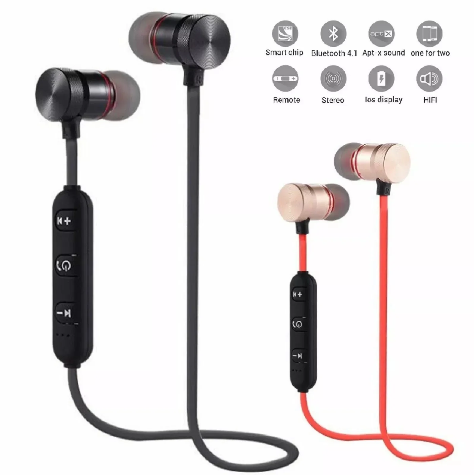 XT 6 Wireless Bluetooth 5.0 Headphones Neckband Magnetic Earphones TWS Stereo Sports Running Earbuds With Mic for All Smartphone - Image 7