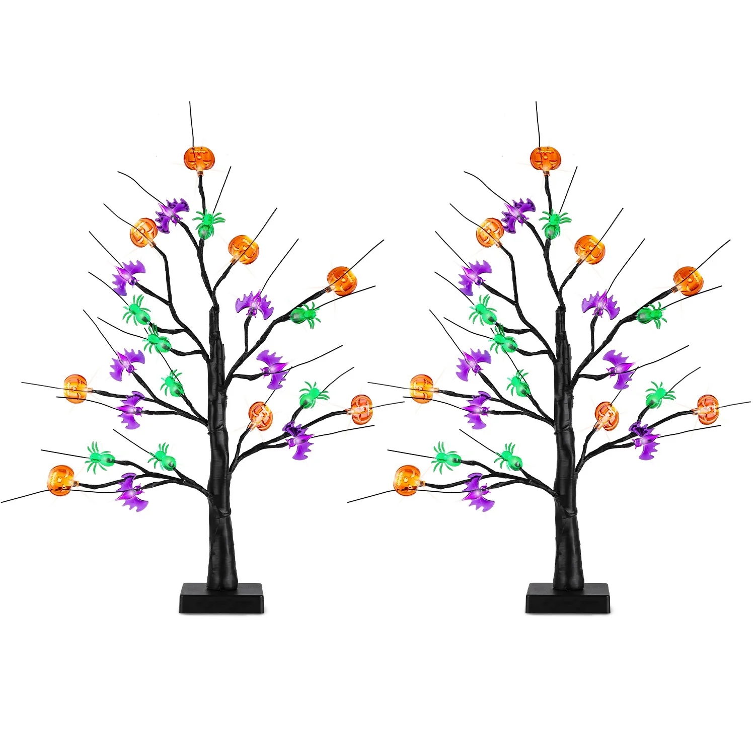 2-Pack 1.97ft Lighted Halloween Tree Decor - Image 10