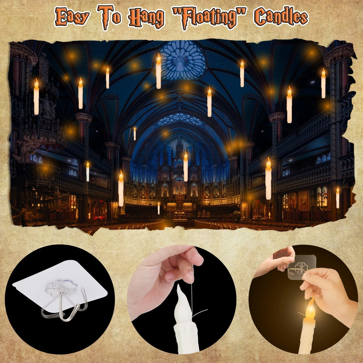 12-Piece Floating Candle Halloween Decor - Image 3