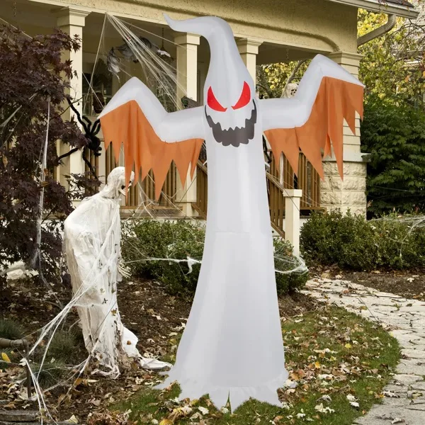 12ft Ghost Flames Red Eyes Halloween Inflatable - Image 4
