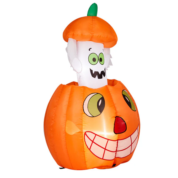 2.8ft Animated Pumpkin Ghost Inflatable - Image 10