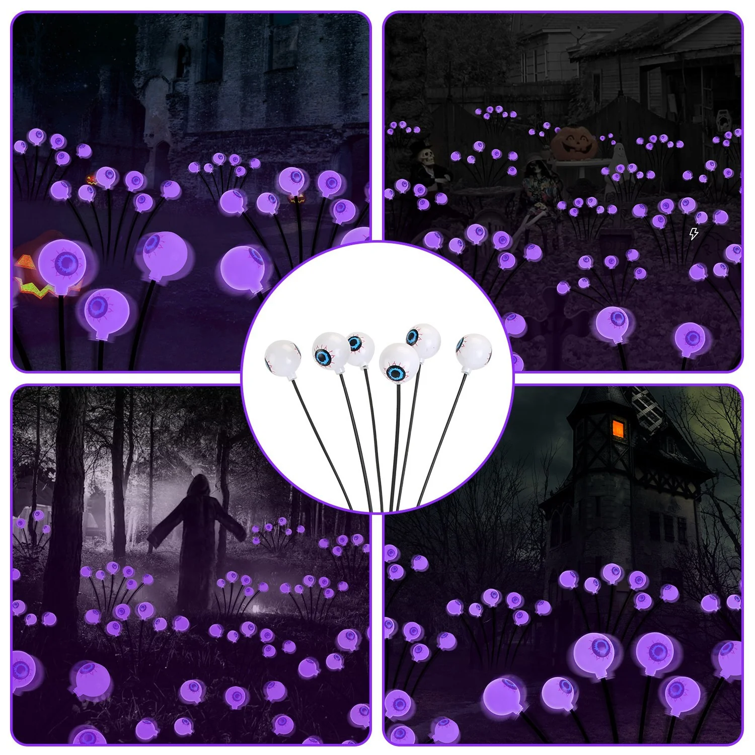 2-Pack Solar Scary Eyeball Halloween Lights - Image 8