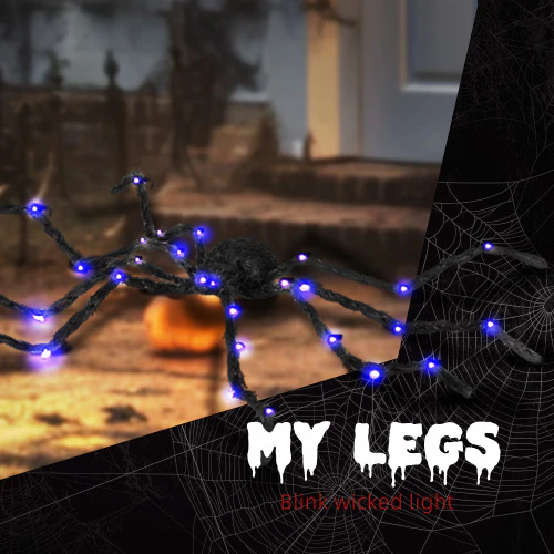 3.25ft Light-Up Spider Halloween Prop - Image 3