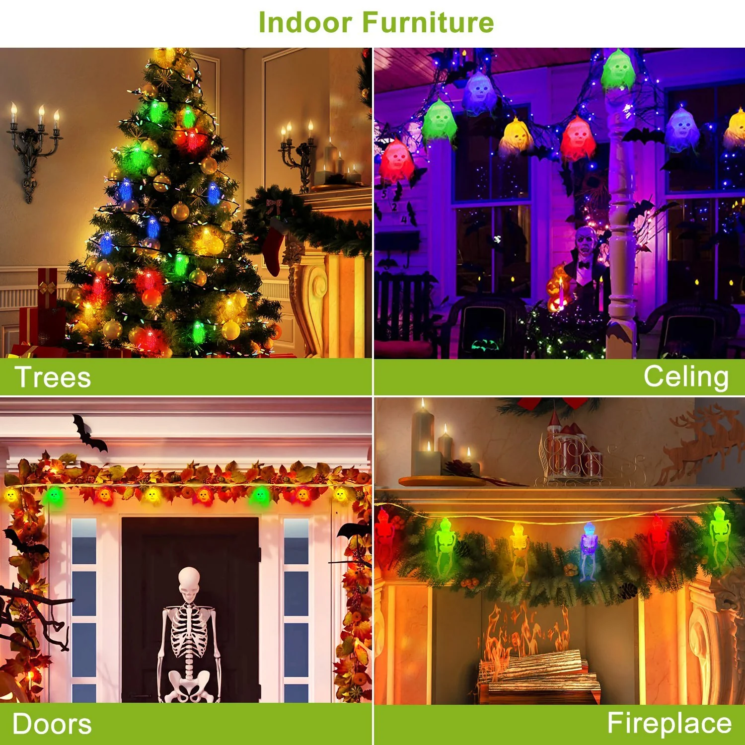 3-Pack Colorful Halloween String Lights 24ft - Image 8