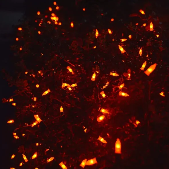 300 LED Halloween Mini String Lights, 99ft Orange Fairy Lights - Image 4
