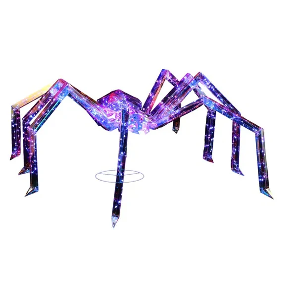 3ft Light-Up Iridescent Spider Halloween Decor - Image 4