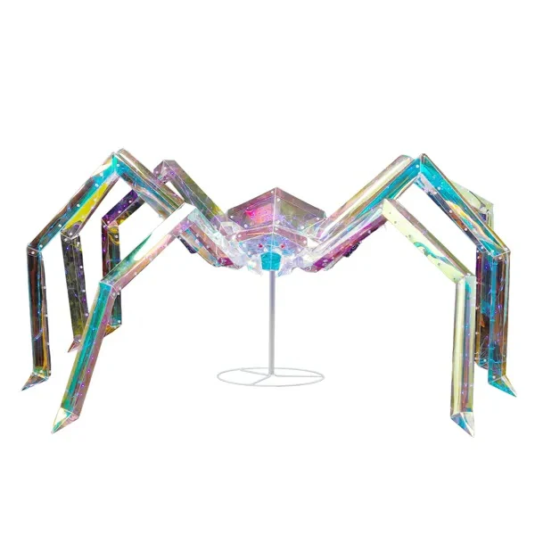 3ft Light-Up Iridescent Spider Halloween Decor - Image 5