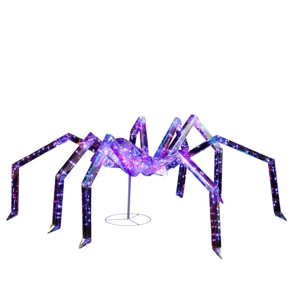 3ft Light-Up Iridescent Spider Halloween Decor - Image 6