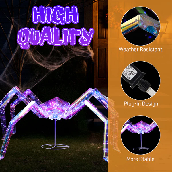 3ft Prism Spider Illusion Halloween Decor - Image 2