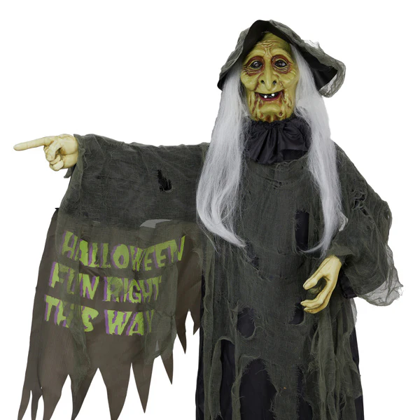6ft Red Eye Vibration Witch Halloween Decor - Image 8