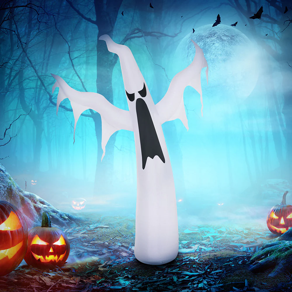 6ft White Ghost Halloween Inflatable Decor - Image 10