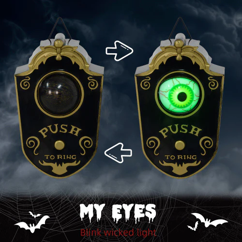 7.1in Animatronic Doorbell Halloween Decor - Image 5